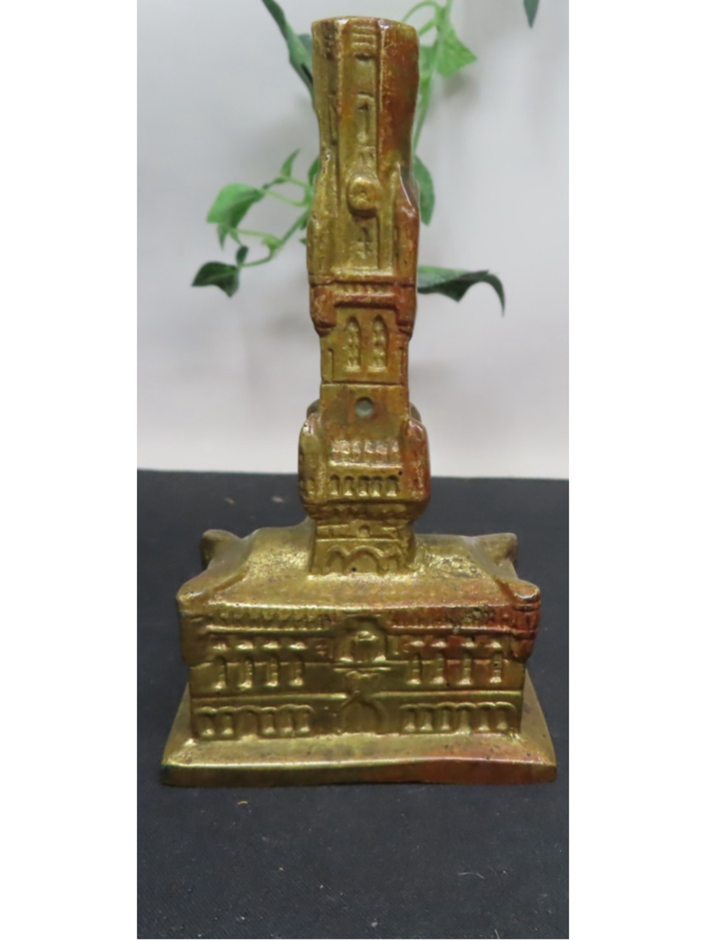 Vintage Hand Held Brass Bell BRUGGE BELGIUM BELFRY TOWER BELL METAL